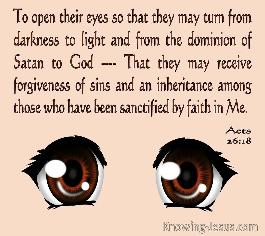 Acts 26:18 TO Open Their Eyes And Turn (pink)